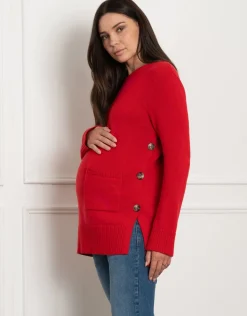 Sale Seraphine Naxos | Crew Neck Maternity & Nursing Knit Sweater