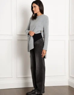 Online Seraphine Naxos | Crew Neck Maternity & Nursing Knit Sweater