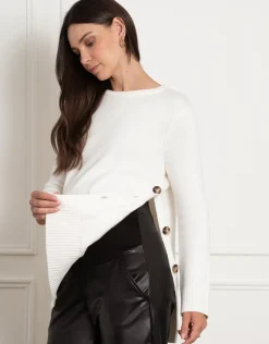 Shop Seraphine Naxos | Crew Neck Maternity & Nursing Knit Sweater