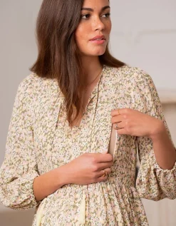 Cheap Seraphine Nico | Ditsy Floral Boho Midi Maternity & Nursing Dress