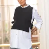Hot Seraphine Nilly | Black Knitted Maternity Layering Vest