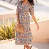 Shop Seraphine Noemi | Pleat Detail A-Line Maxi Maternity Dress
