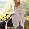 Fashion Seraphine Nylah | Grey Cable Knit Nursing Cover