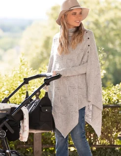 Fashion Seraphine Nylah | Grey Cable Knit Nursing Cover