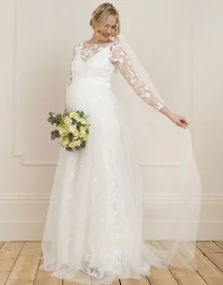 Clearance Seraphine Ofelia | Long Sleeve Lace Maternity Wedding Dress