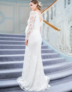 Clearance Seraphine Ofelia | Long Sleeve Lace Maternity Wedding Dress
