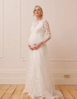 Clearance Seraphine Ofelia | Long Sleeve Lace Maternity Wedding Dress