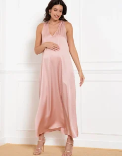 Online Seraphine Olethea | Reversible Halter Neck A-Line Maternity Dress