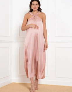 Online Seraphine Olethea | Reversible Halter Neck A-Line Maternity Dress