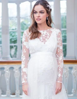 Store Seraphine Orphelia | Long Sleeve Lace Maternity Wedding Dress
