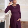 Sale Seraphine Peachey |  Stretch Jersey Maternity & Nursing Dress
