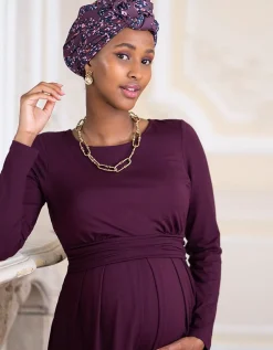 Sale Seraphine Peachey |  Stretch Jersey Maternity & Nursing Dress