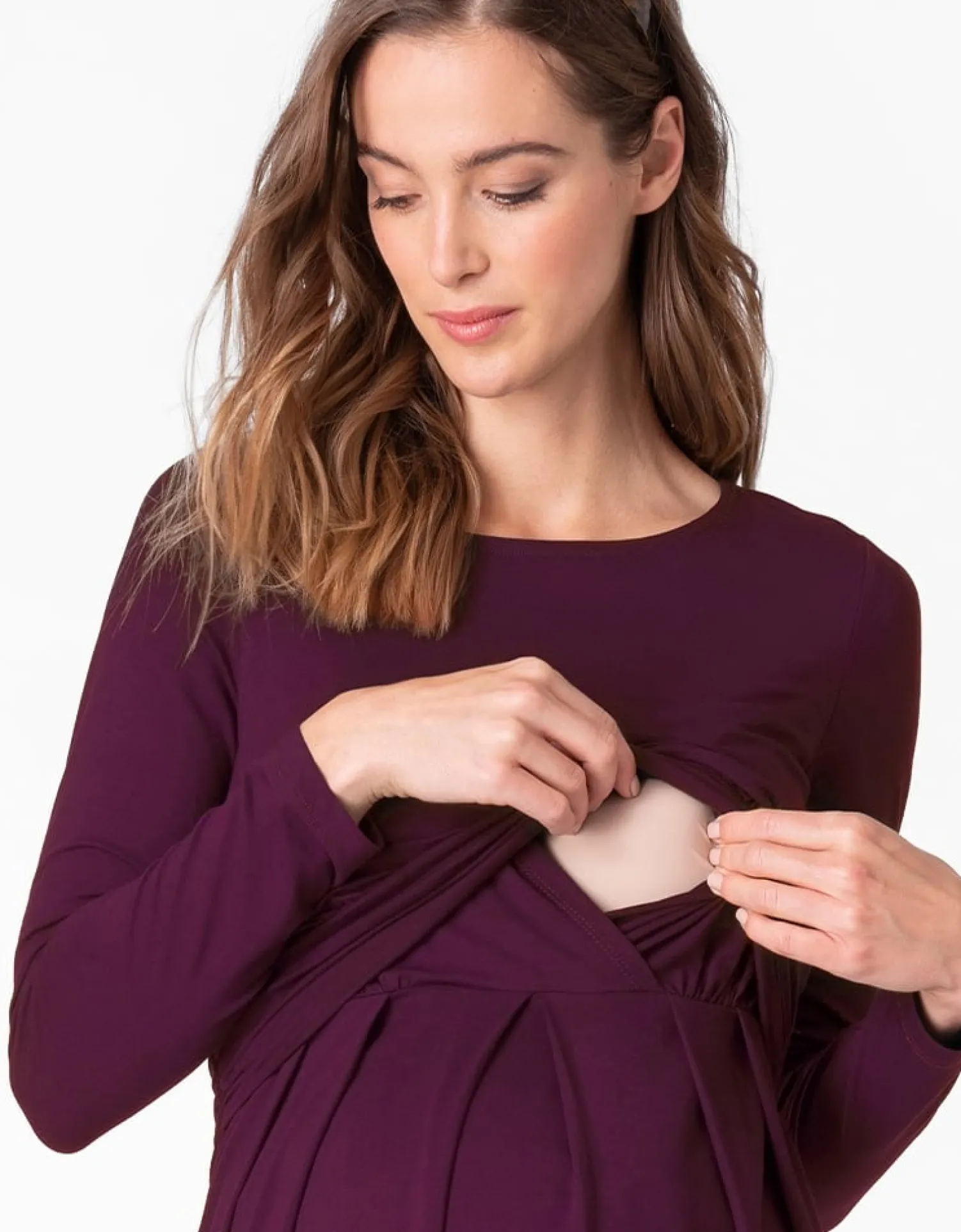 Sale Seraphine Peachey | Stretch Jersey Maternity & Nursing Dress
