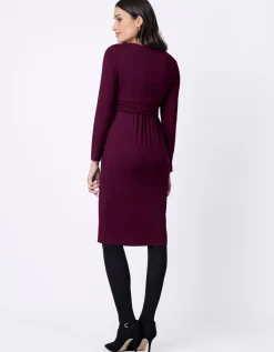 Sale Seraphine Peachey | Stretch Jersey Maternity & Nursing Dress