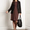 Sale Seraphine Peche | Pleat Detail Maternity & Nursing Dress