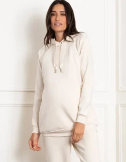 New Seraphine Perdita | Modal Blend Cream Maternity & Nursing Hoodie
