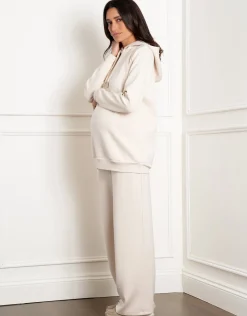 New Seraphine Perdita | Modal Blend Cream Maternity & Nursing Hoodie