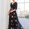 Outlet Seraphine Petunia | Floral Wrap Maternity & Nursing Maxi Dress