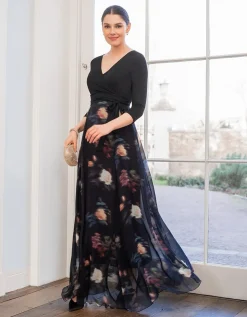 Outlet Seraphine Petunia | Floral Wrap Maternity & Nursing Maxi Dress