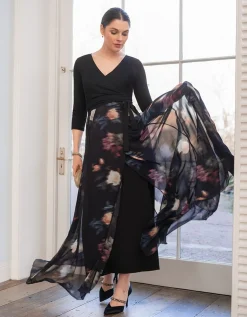 Outlet Seraphine Petunia | Floral Wrap Maternity & Nursing Maxi Dress