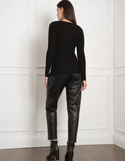Best Seraphine Quartz | Rib Knit Crew Neck Maternity & Nursing Top