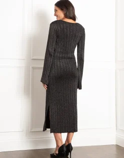 Best Sale Seraphine Quentin | Metallic Thread Knit Maternity Dress