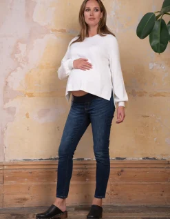 Store Seraphine Ren | Cream Maternity & Nursing Sweater