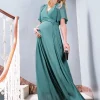 Cheap Seraphine Renae | Sage Green Maxi Maternity & Nursing Wrap Dress