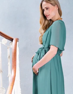 Cheap Seraphine Renae | Sage Green Maxi Maternity & Nursing Wrap Dress