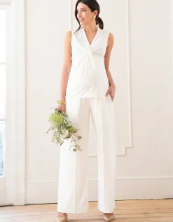 Cheap Seraphine Rhylee | Woven Crepe Sleeveless Twist Front Top