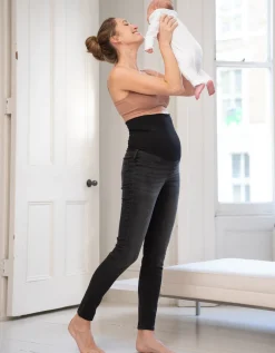 Cheap Seraphine Roman | Organic Black Post Maternity Shaping Jeans