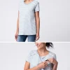 Best Seraphine Ruth | Blue & White Stripe Maternity & Nursing Tee