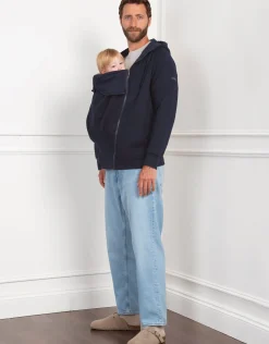 Online Seraphine Ryan | Navy Blue Men's Babywearing Hoodie
