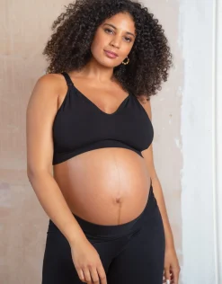 New Seraphine Samaria | Twin Pack Curve Bamboo Nursing Bras - Black