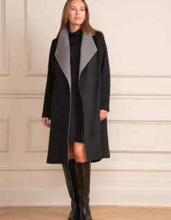 New Seraphine Sierra | Wool Blend Wrap Maternity Coat