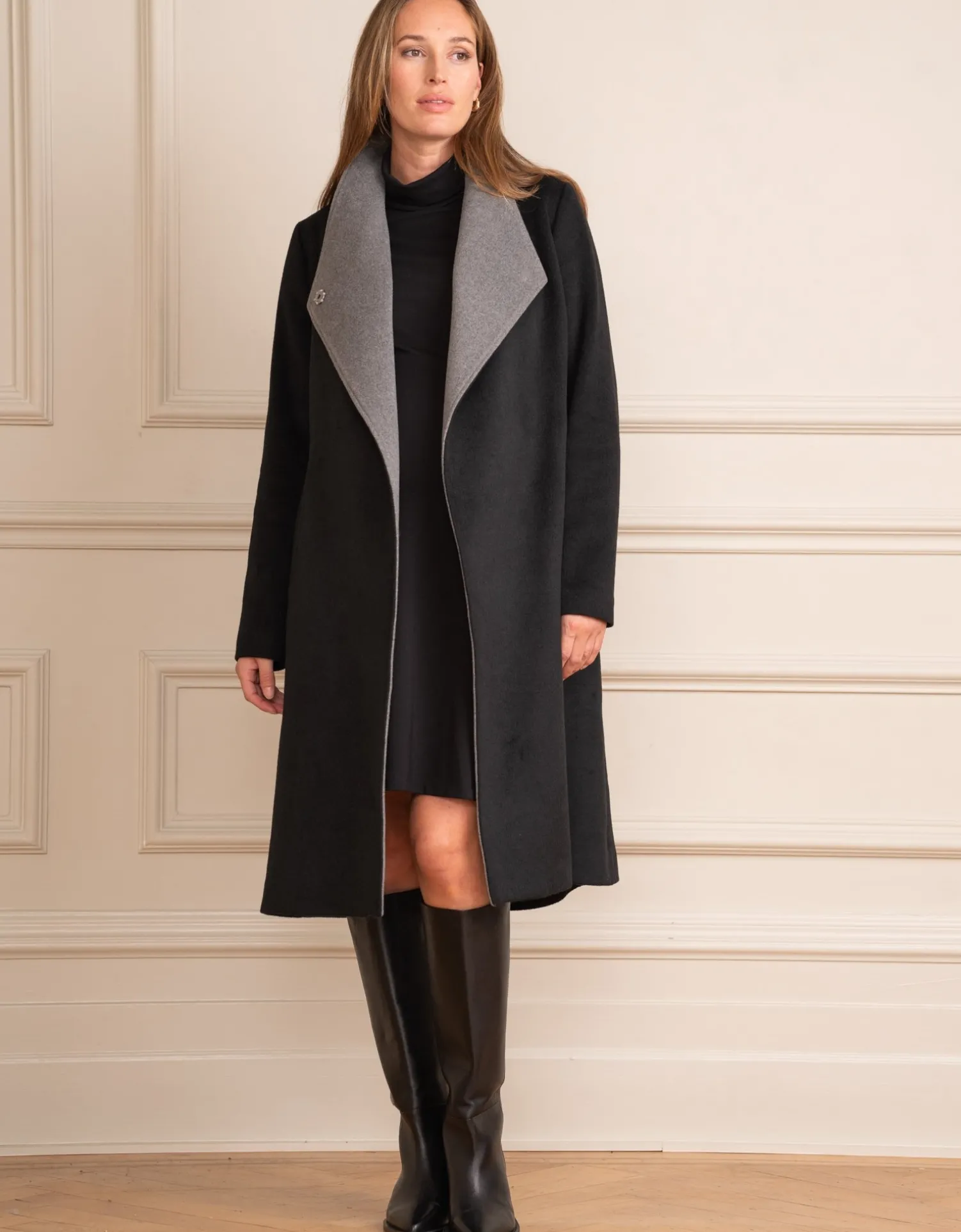New Seraphine Sierra | Wool Blend Wrap Maternity Coat