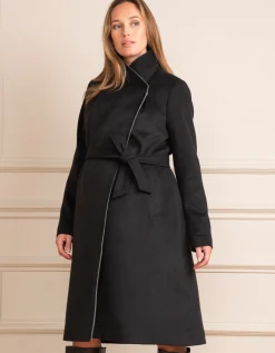 New Seraphine Sierra | Wool Blend Wrap Maternity Coat
