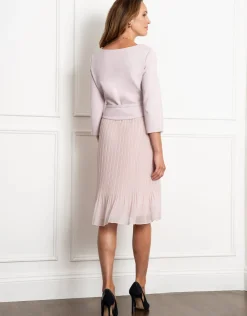 Shop Seraphine Sophiana | Pleated Skirt Maternity & Nursing Dress with Belt
