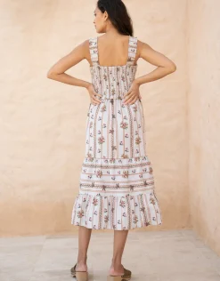 Clearance Seraphine Soren | Cotton Strappy Midi Maternity-To-Nursing  Dress