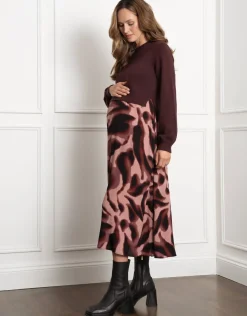 Store Seraphine Stormi | Knit Maternity & Nursing Jumper with Woven Skirt
