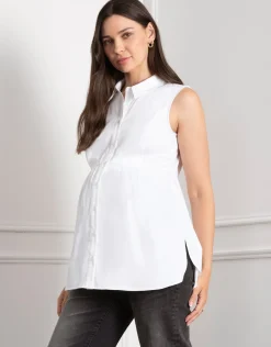 Best Seraphine Suzanna | Sleeveless Layering Maternity & Nursing Shirt