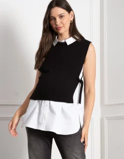 Best Seraphine Suzanna | Sleeveless Layering Maternity & Nursing Shirt