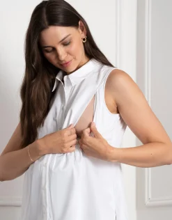 Best Seraphine Suzanna | Sleeveless Layering Maternity & Nursing Shirt