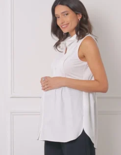 Best Seraphine Suzanna | Sleeveless Layering Maternity & Nursing Shirt