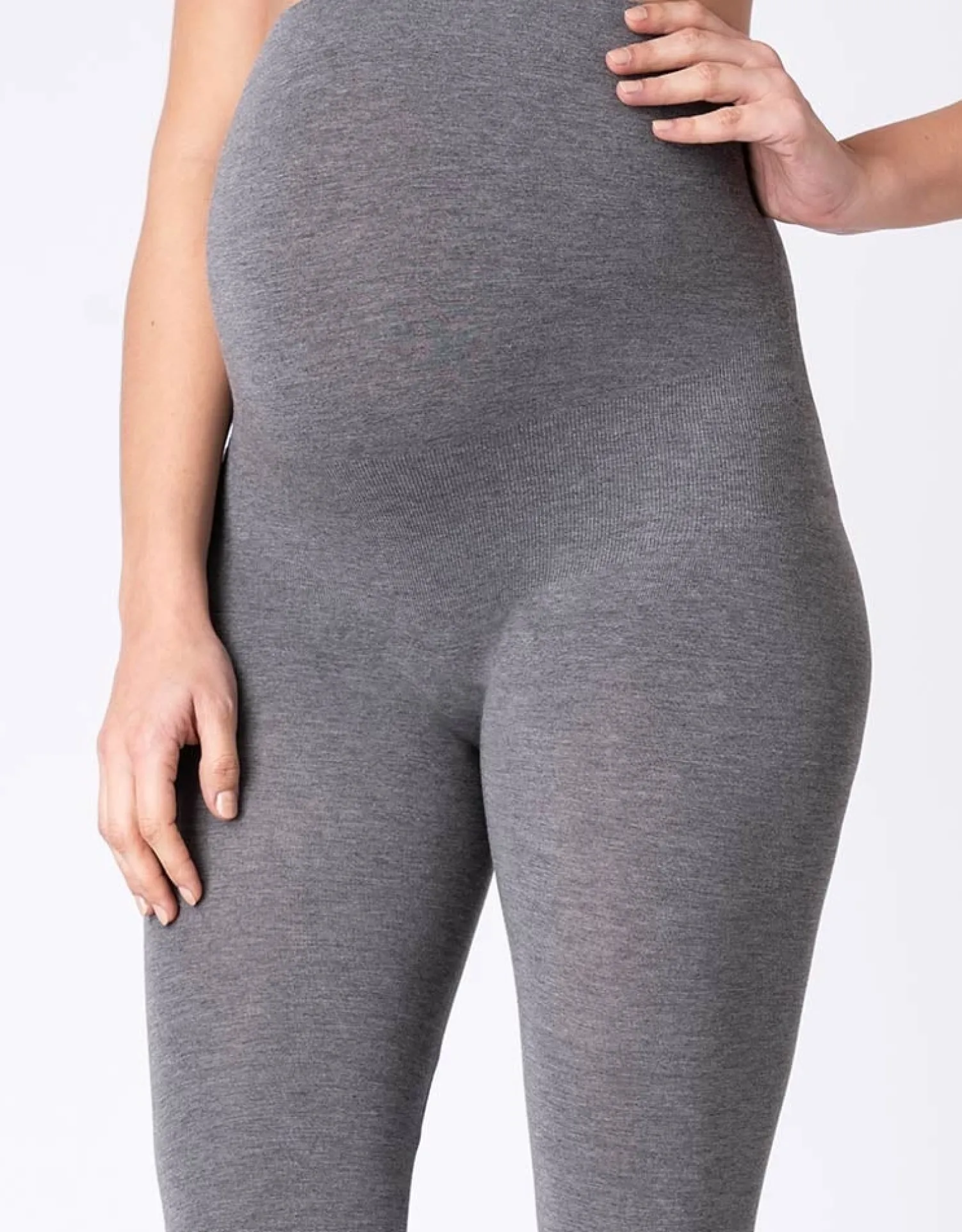 Hot Seraphine Tammy | Grey Bamboo Maternity Leggings