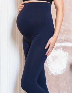 Outlet Seraphine Tammy | Navy Blue Bamboo Maternity Leggings
