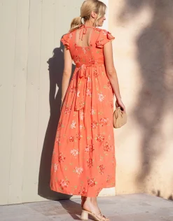 Discount Seraphine Tanya | Flutter Sleeve Maxi Wrap Maternity Dress