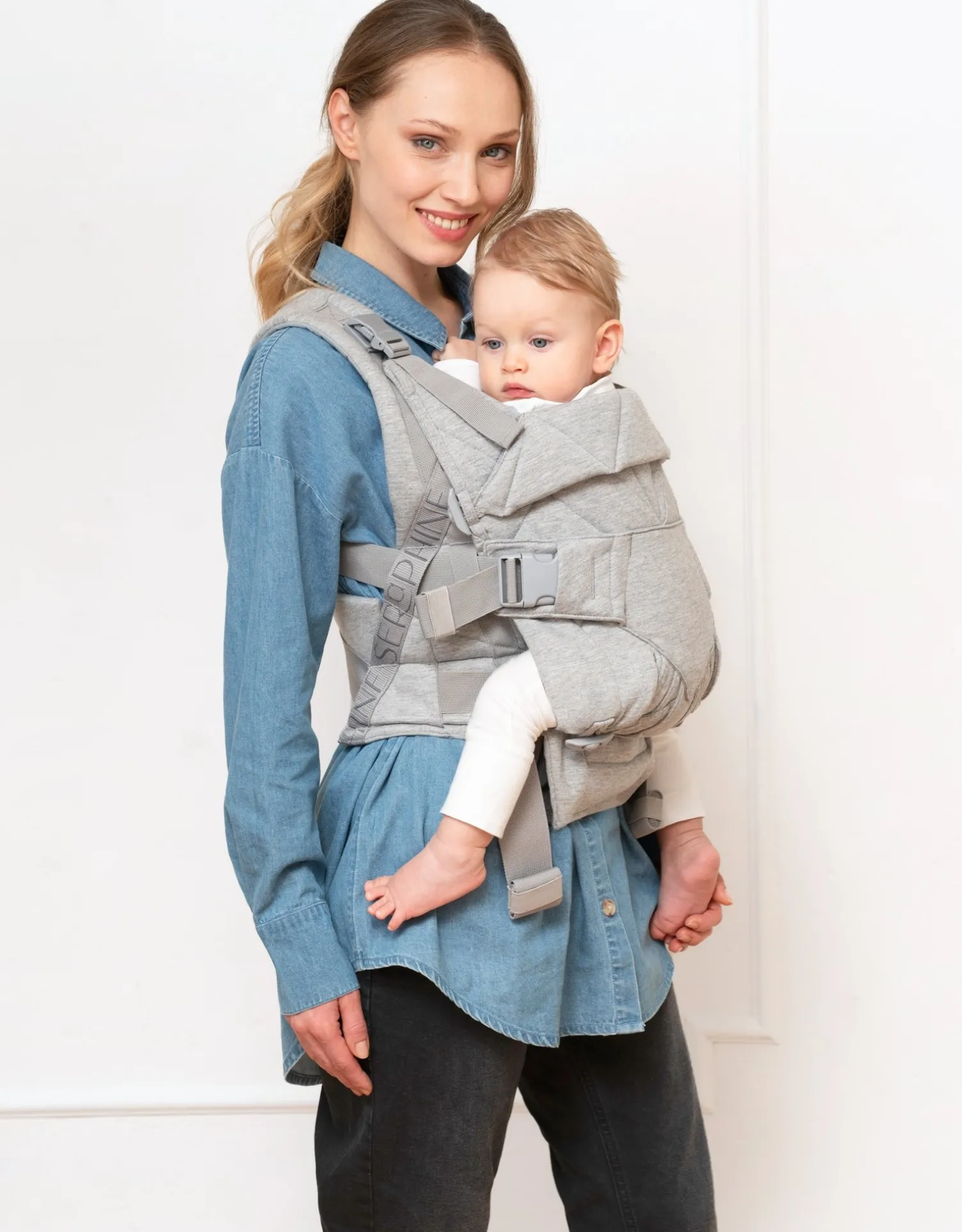 Best Seraphine The CARIPODu2122 Baby Carrier - Grey Marl Jersey
