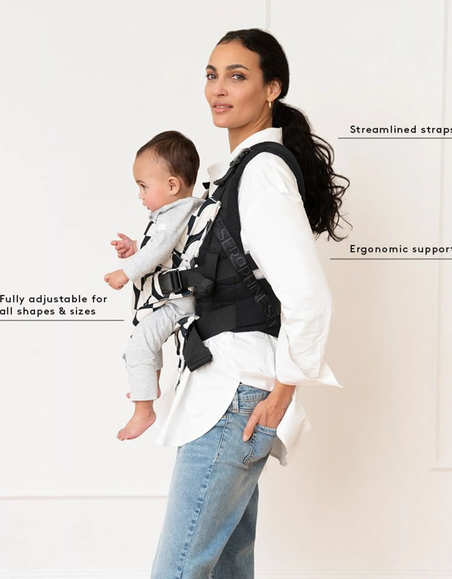 Best Sale Seraphine The CARIPODu2122 Baby Carrier - Geo Print Cotton Canvas