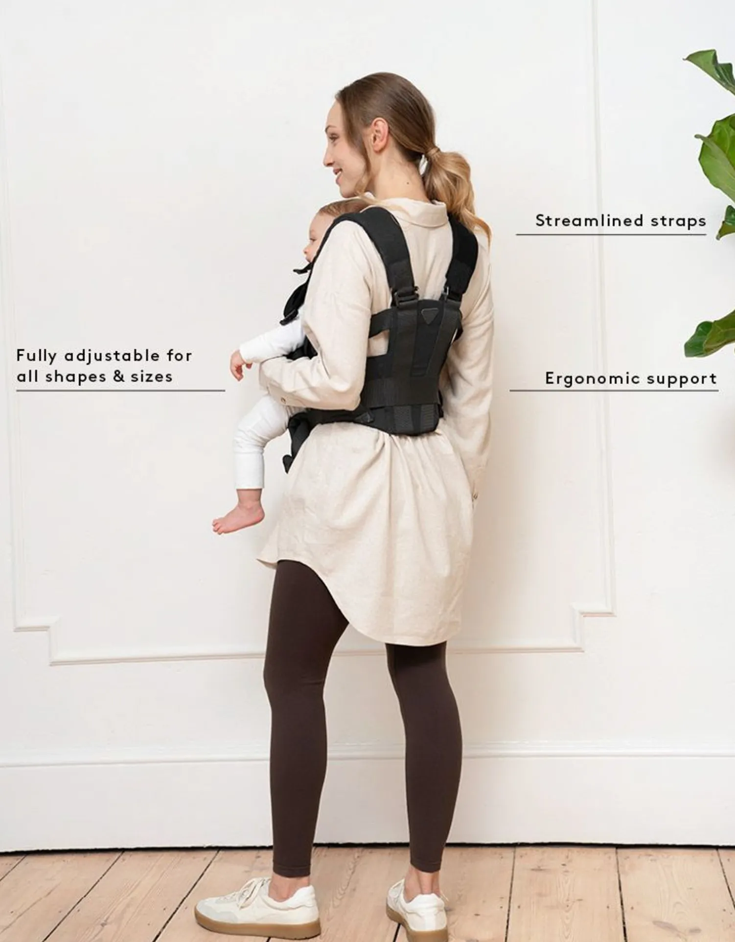 Outlet Seraphine The CARIPODu2122 Baby Carrier - Black Cotton Canvas